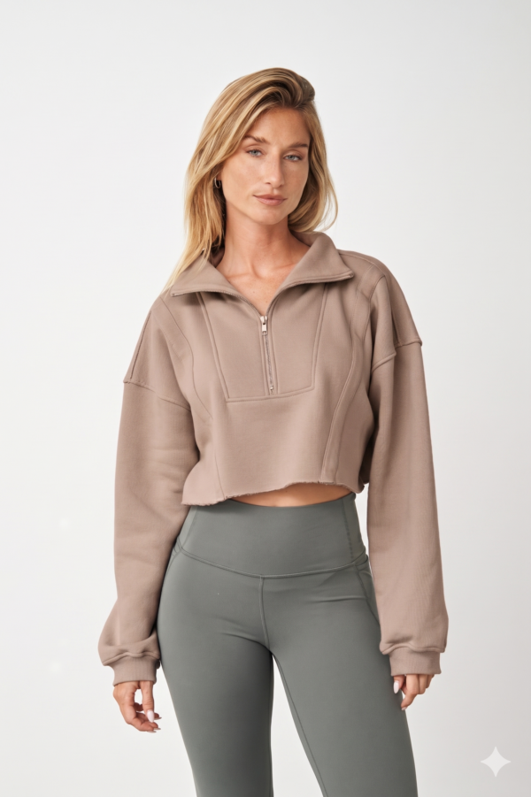 HALFZIP SLOUCHY CROPPED - LITEWARM®